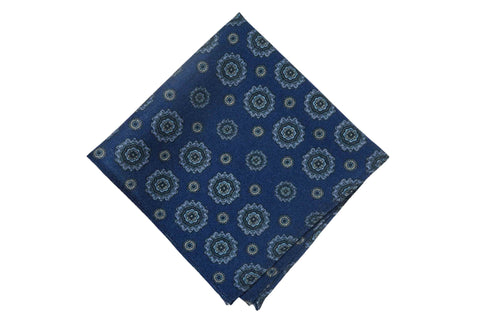 Yellow Piping Cotton Pocket Square