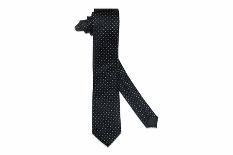Static Charcoal Silk Skinny Tie