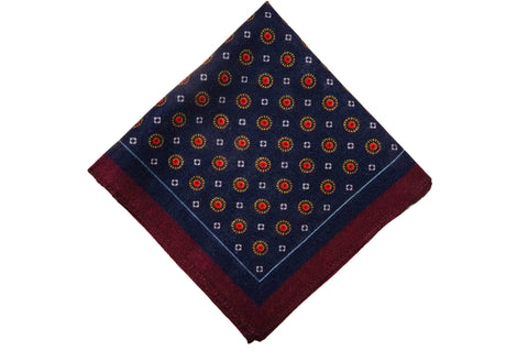 Yellow Piping Cotton Pocket Square