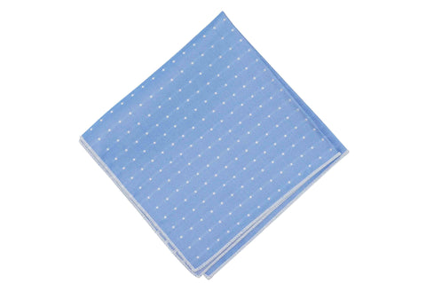 Yellow Piping Cotton Pocket Square