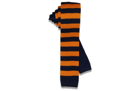 Bubble Blue Knitted Skinny Tie