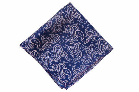 Yellow Piping Cotton Pocket Square