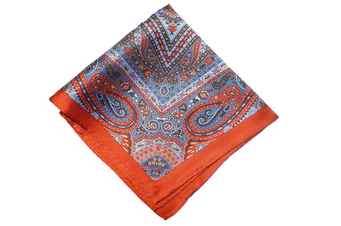 Yellow Piping Cotton Pocket Square