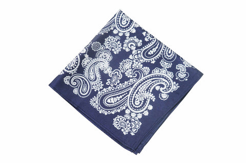 Yellow Piping Cotton Pocket Square