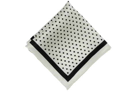 Yellow Piping Cotton Pocket Square