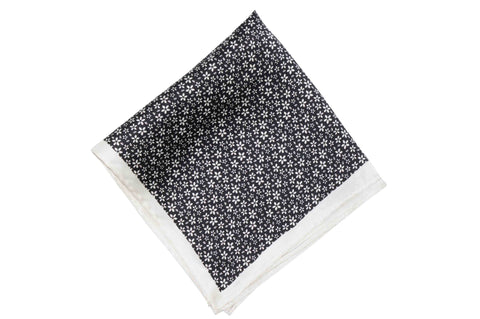 Yellow Piping Cotton Pocket Square