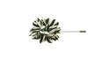 Black White Stripes Lapel Flower