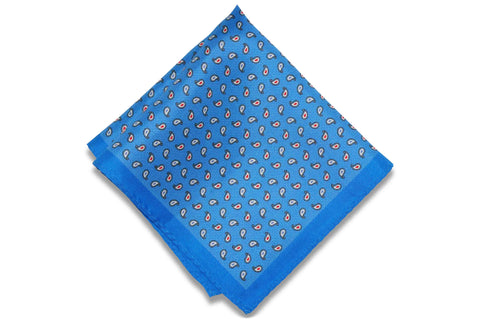 Yellow Piping Cotton Pocket Square