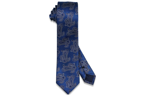 Static Charcoal Silk Skinny Tie
