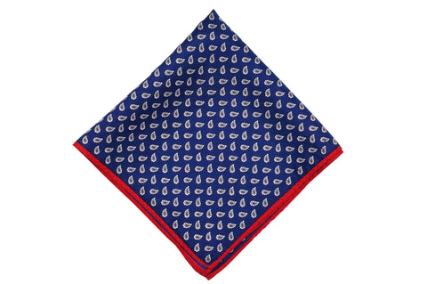 Yellow Piping Cotton Pocket Square