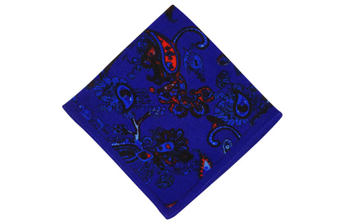 Yellow Piping Cotton Pocket Square