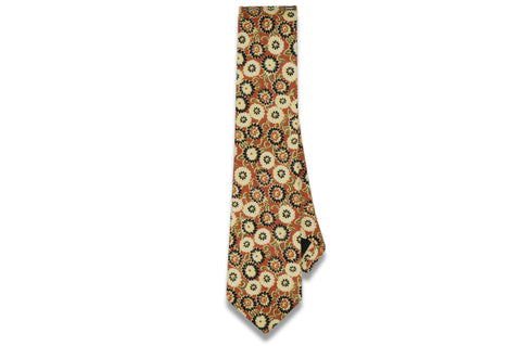 White Linked Cotton Skinny Tie
