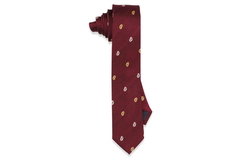 Burning Paisley Silk Skinny Tie