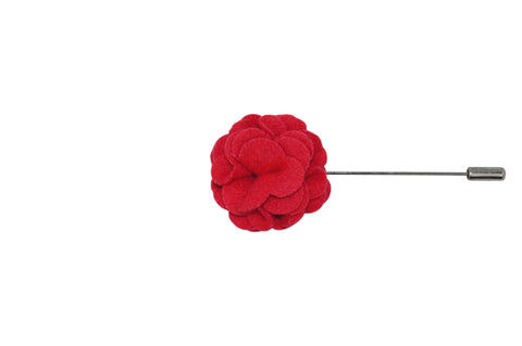 Candy Apple Felt Lapel Flower
