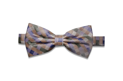 Check Dream Silk Bow Tie (Pre-Tied)