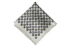 Classy Silver Silk Pocket Square