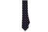 Dark Blue Paisley Cotton Skinny Tie