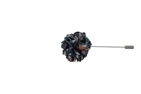 Green Blue Lapel Flower