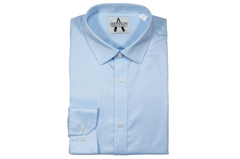 Herringbone Light Blue Dress Shirt