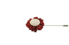 Maroon Silver Lapel Flower