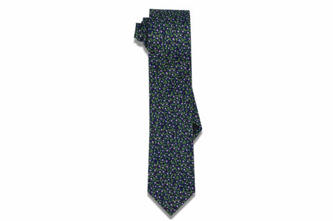 White Linked Cotton Skinny Tie