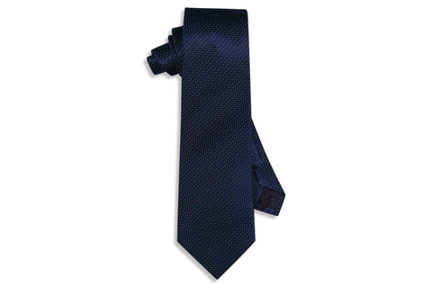 Navy Pin Dots Silk Skinny Tie
