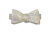 Pale Edge Paisley Silk Bow Tie (self-tie)