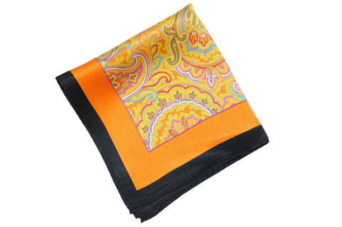 Papaya Garden Silk Pocket Square