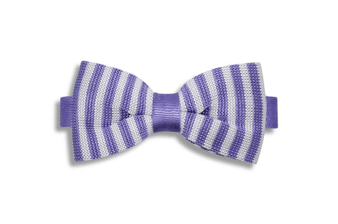 Periwinkle Purple Knitted Bow Tie (pre-tied)