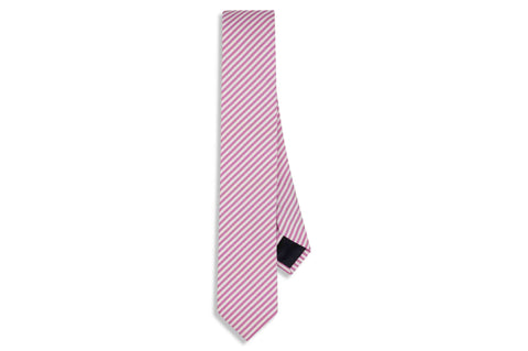 White Linked Cotton Skinny Tie