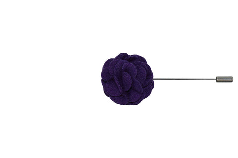 Purple Felt Overlay Lapel Flower