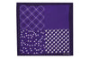 Purple White Patterns Silk Pocket Square