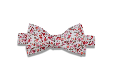 Rose Flowers Cotton Bow Tie (pre-tied)