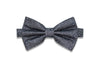 Static Charcoal Silk Bow Tie (pre-tied)