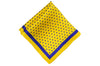 Yellow Blue Dotted Silk Pocket Square