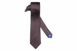 Brown Shine Silk Skinny Tie