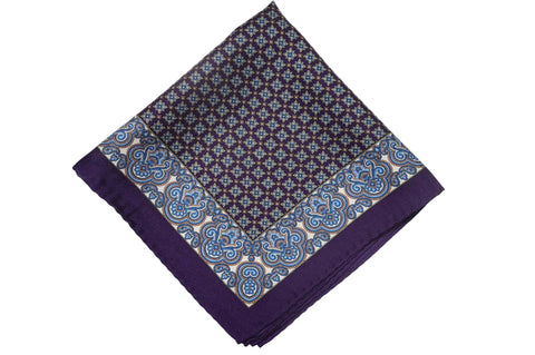 Dunstable Purple Silk Pocket Square