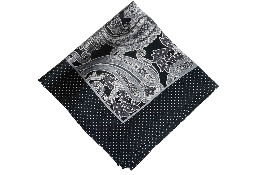 Night Paisley Silk Pocket Square