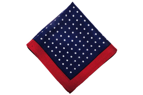 Acton Dotted Wool Pocket Square
