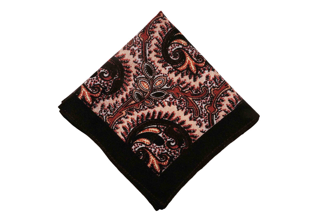 Alderburgh Brown Wool Pocket Square