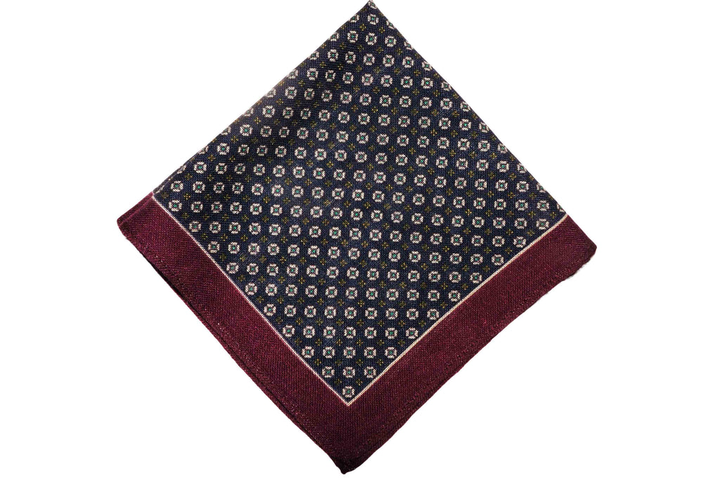 Alfred Navy Wool Pocket Square