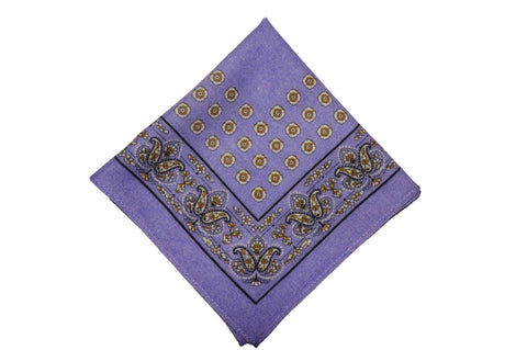 Alnwick Purple Wool Pocket Square