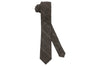 Ambersty Brown Cotton Skinny Tie