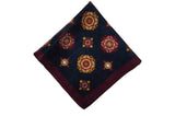 Andover Navy Wool Pocket Square