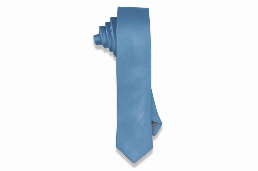Aquamarine Silk Skinny Tie
