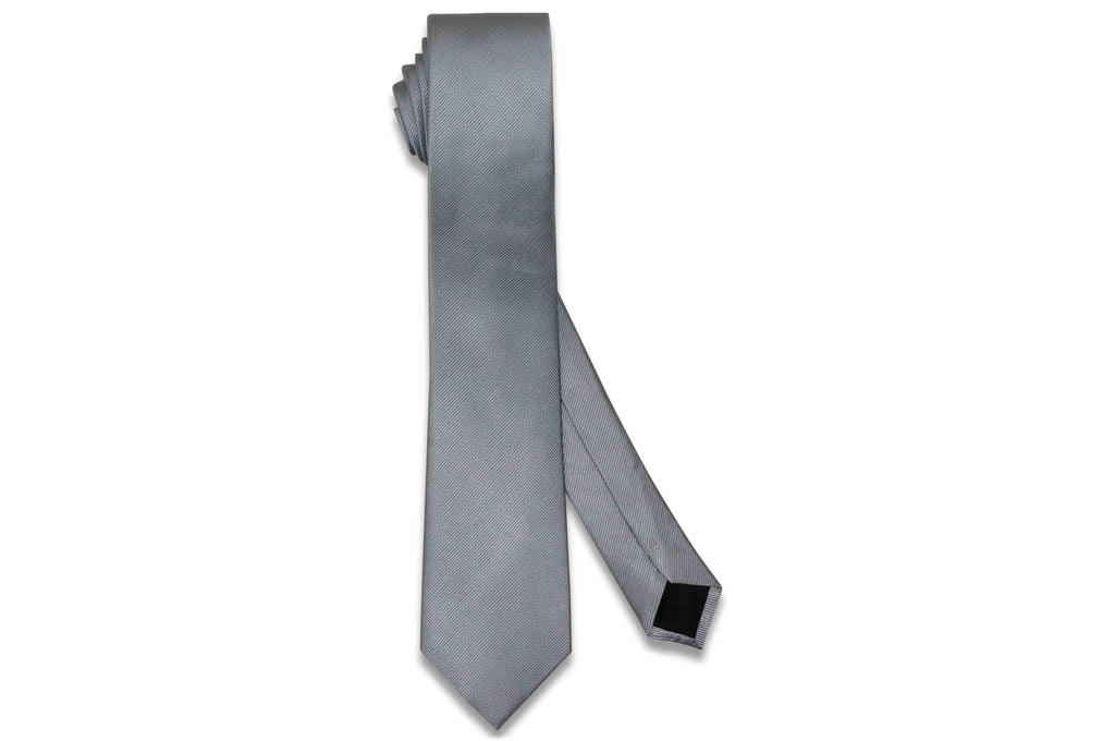 Aristocrat Platinum Silk Skinny Tie