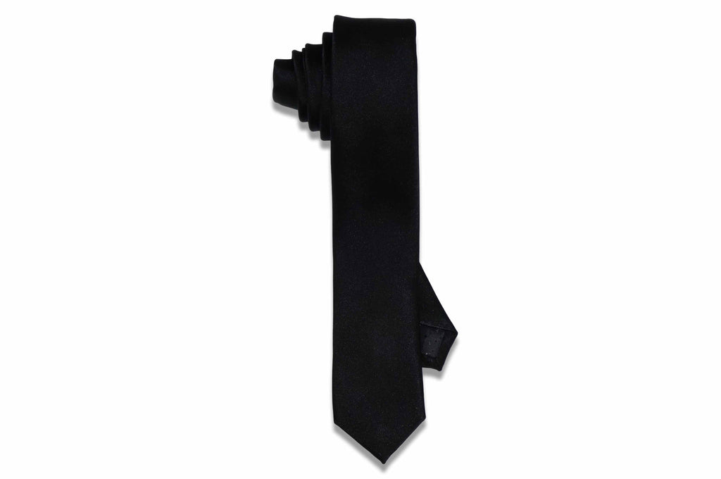 Aristocrats Black Silk Skinny Tie
