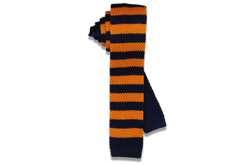 Autumn Pumpkin Knitted Skinny Tie