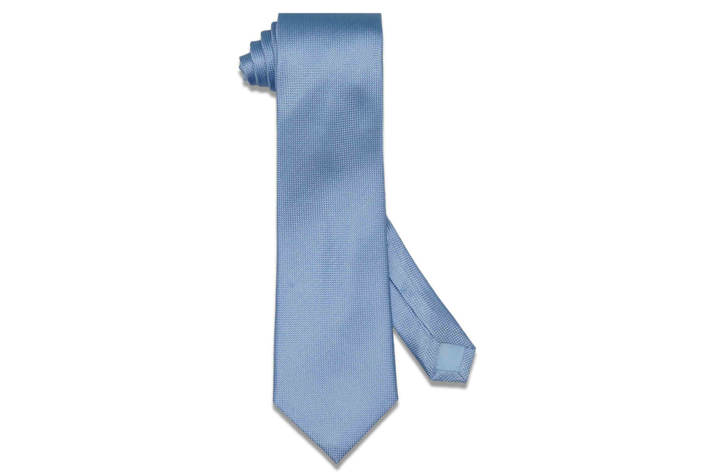 Baby Blue Texture Silk Tie
