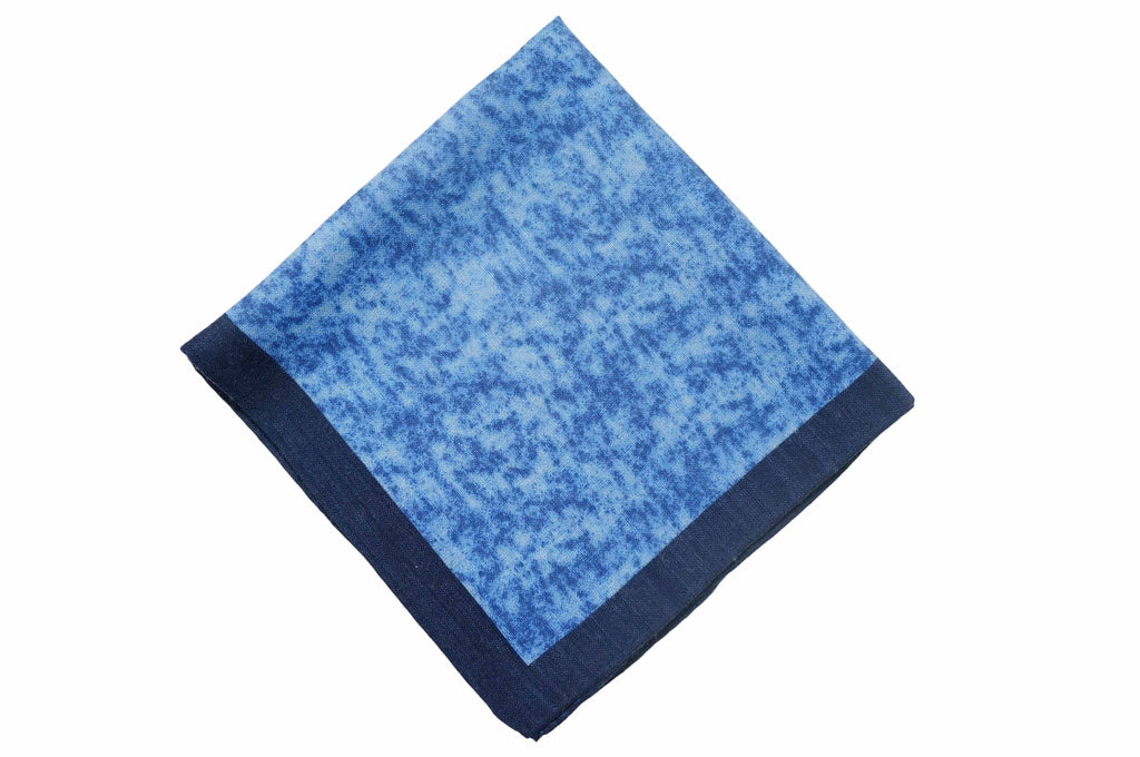 Barnstaple Blue Wool Pocket Square